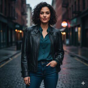 1980's Vintage 100% Leather Split End Ltd. Black Motorcycle Jacket, MED